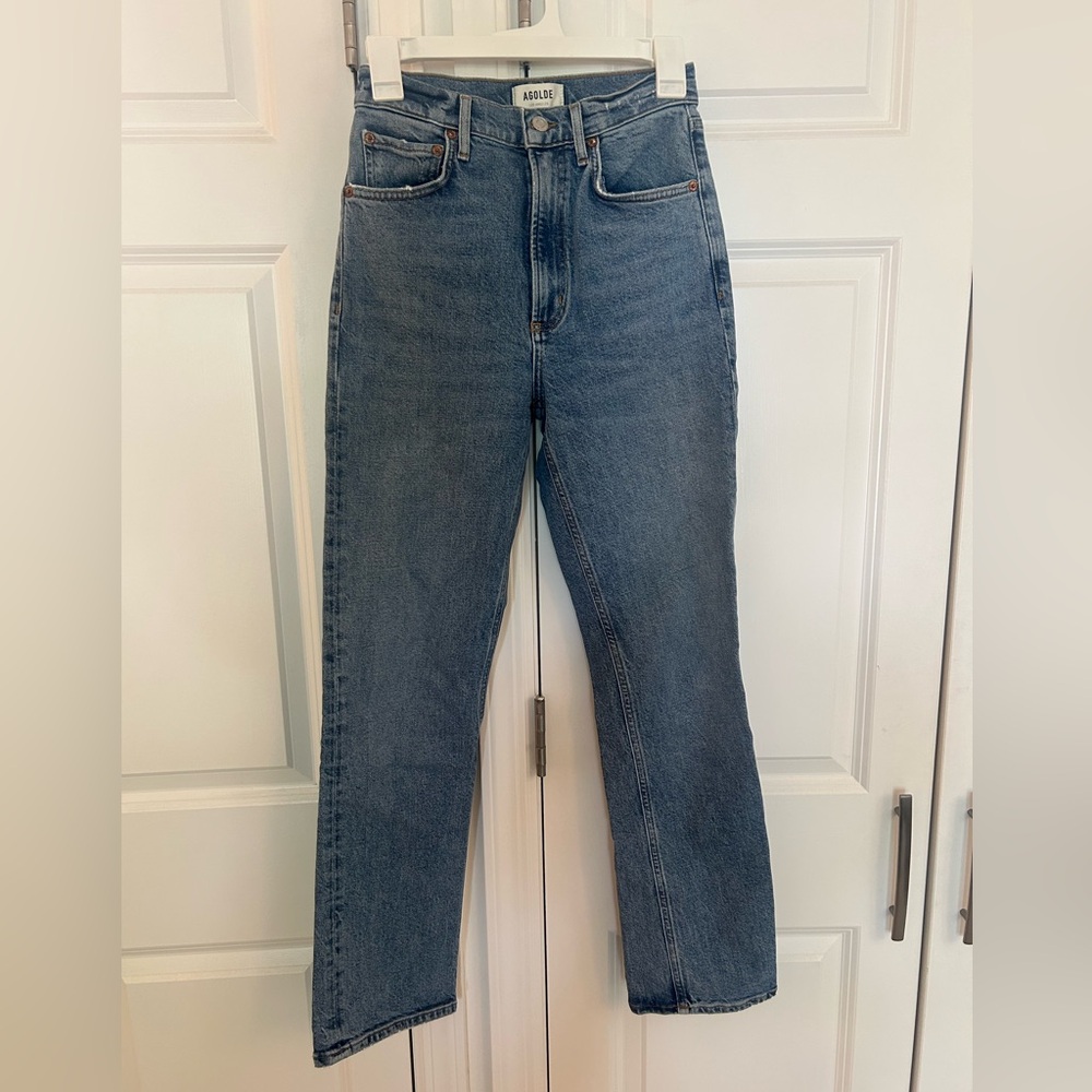 AGOLDE High-Rise Stovepipe Straight Leg Jeans